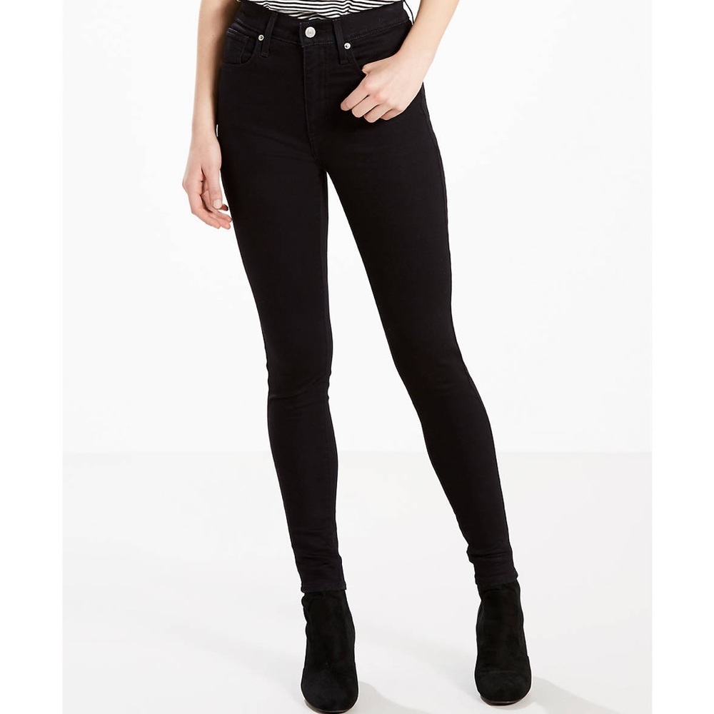 SOLD Levi’s mile high super skinny jeans stretch and dark black